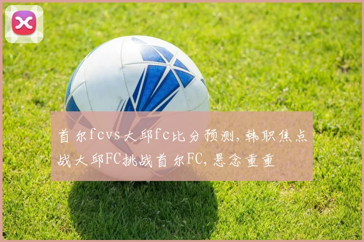 首尔fcvs大邱fc比分预测,韩职焦点战大邱FC挑战首尔FC,悬念重重